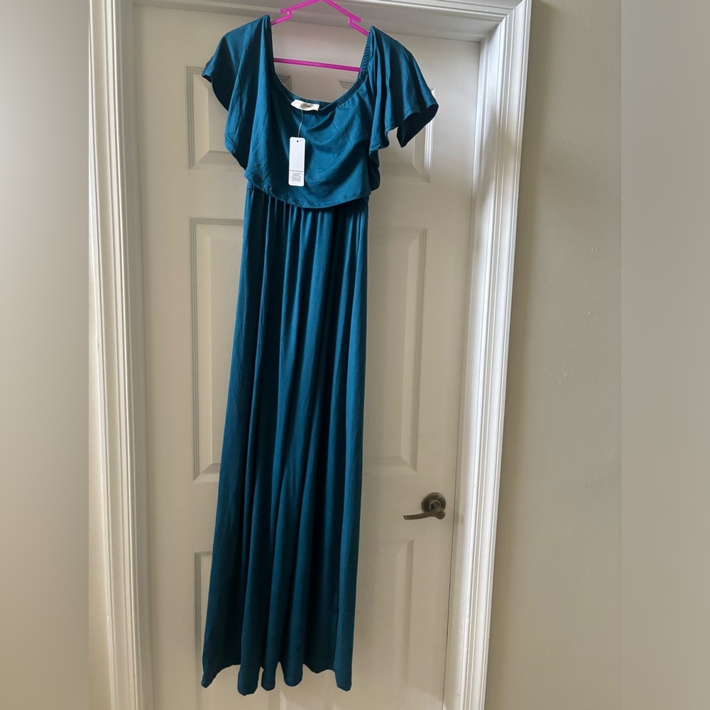 Maxi teal dress
